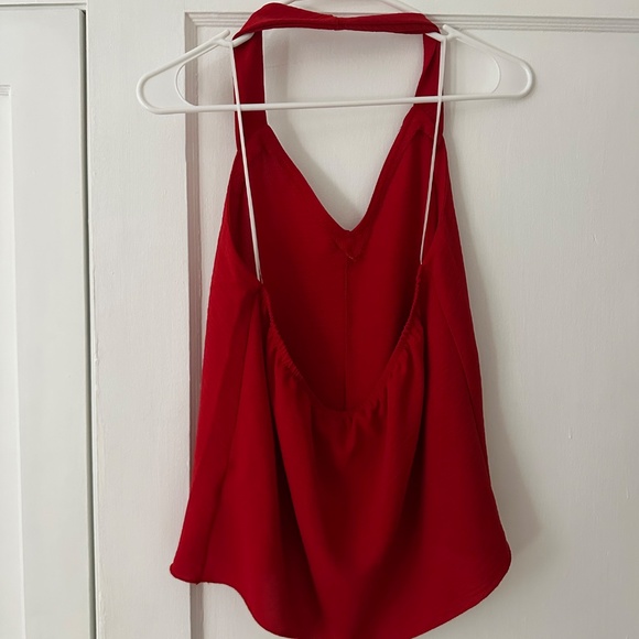 Express Red Sweetheart Halter Neck Flowy Tank, Women's Small - Picture 3 of 5
